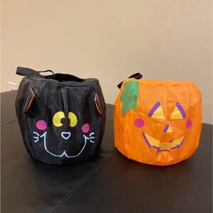 Pumpkin and Black Cat Treat Bags